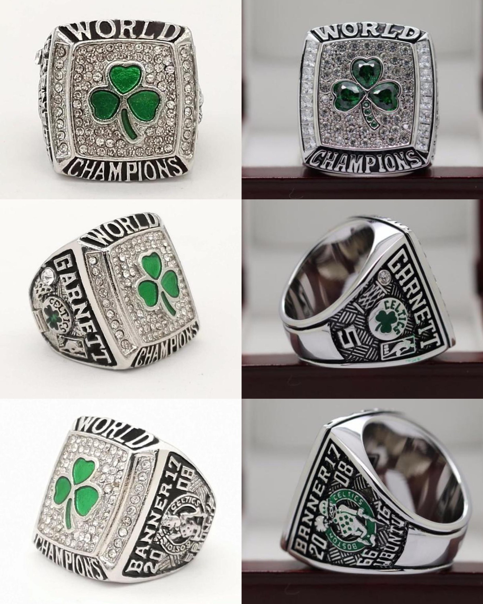 Standard ring examples on the left and Premium ring examples on the right